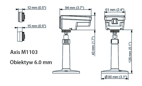 AXIS M1103 6.0MM BULK 10PCS - Kamery kompaktowe IP