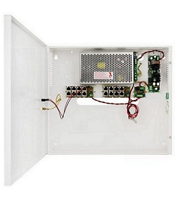 POE0848C - Zasilacz PoE 48V/2,6A/2x17Ah do 8 kamer IP - Zasilacze do kamer