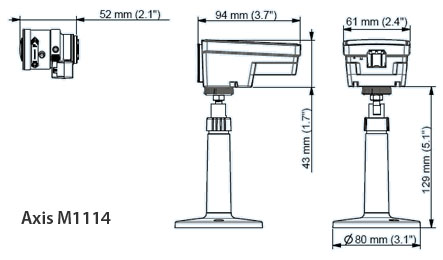 AXIS M1114 Mpix - Kamery kompaktowe IP